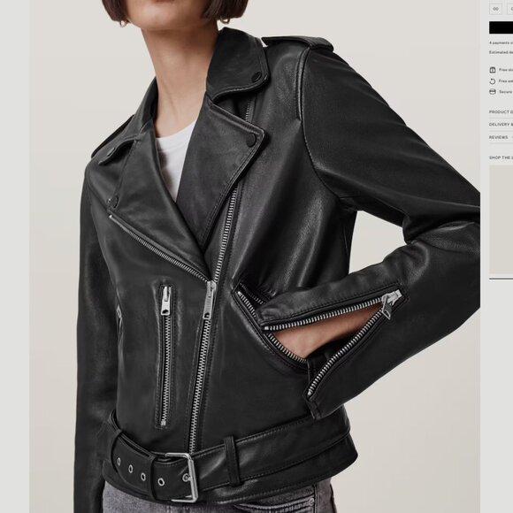 Allsaints Leather Jacket - Picture 3 of 4